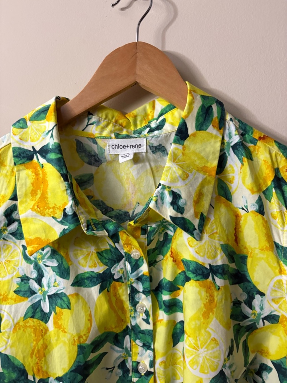 Chloe+Rene Lemon Print Sleeveless Cotton Dress Size 2X - Picture 5 of 8
